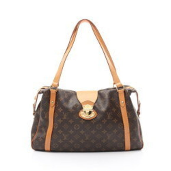 Louis Vuitton Stresa Shoulder Bag Leather Monogram Brown - Picture 1 of 8